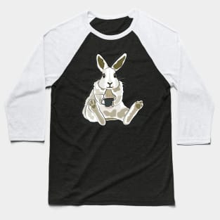 Coffee Is An Animal Right, Rabbit Coffee Baseball T-Shirt